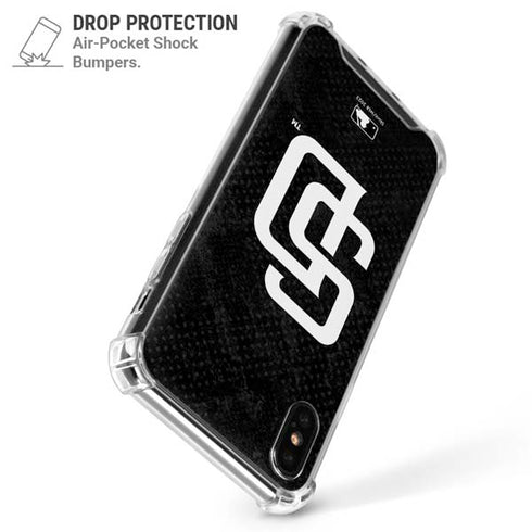 MLB San Diego Padres Dark Wash iPhone XS Max Clear Case